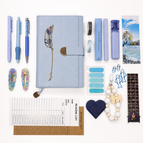 Clear Sky Set – Aesthetic Blue Stationery Box | Veluna Box