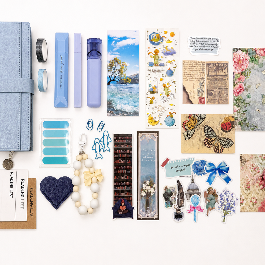 Clear Sky Set – Aesthetic Blue Stationery Box | Veluna Box