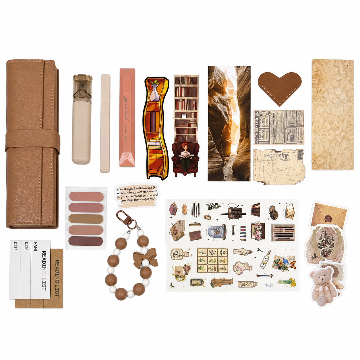 Soft Brown Mood Set – Warm Earthy Aesthetic Stationery Box | Veluna Box