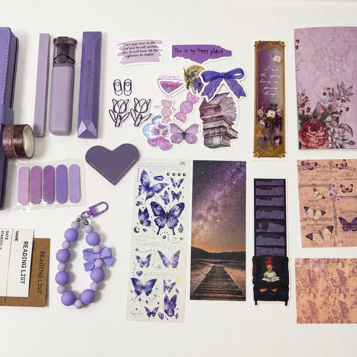 Lilac Dream Set – Aesthetic Purple Stationery Box | Veluna Box