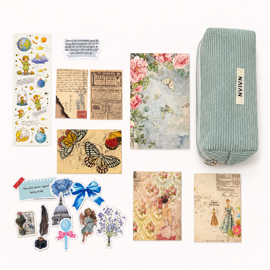 Clear Sky Set – Aesthetic Blue Stationery Box | Veluna Box