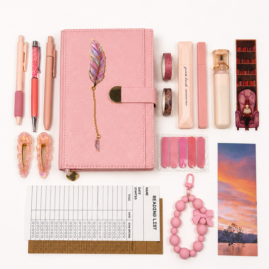 Blush Glow Set – Aesthetic Pink Stationery Box | Veluna Box